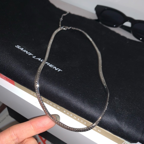 Small Snake Chain Silver Necklace - Picture 1 of 6